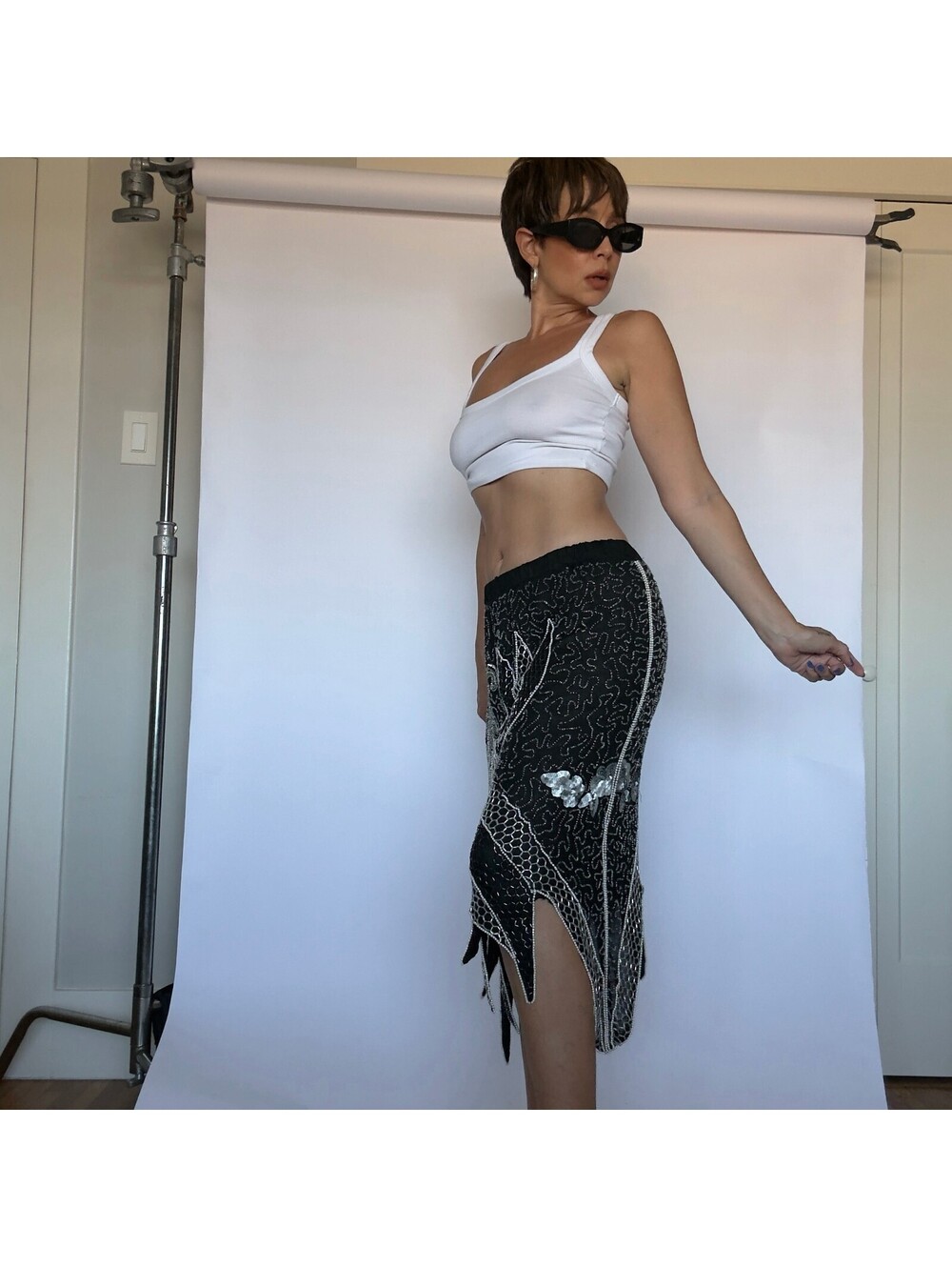 Vintage Silk 80s Fairy Skirt - Picture 7 of 8
